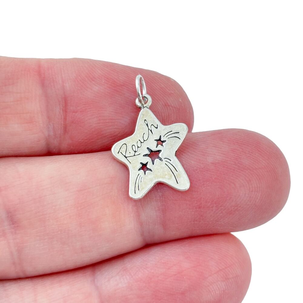 Vintage Sterling Silver 925 Reach for the Stars Pendant